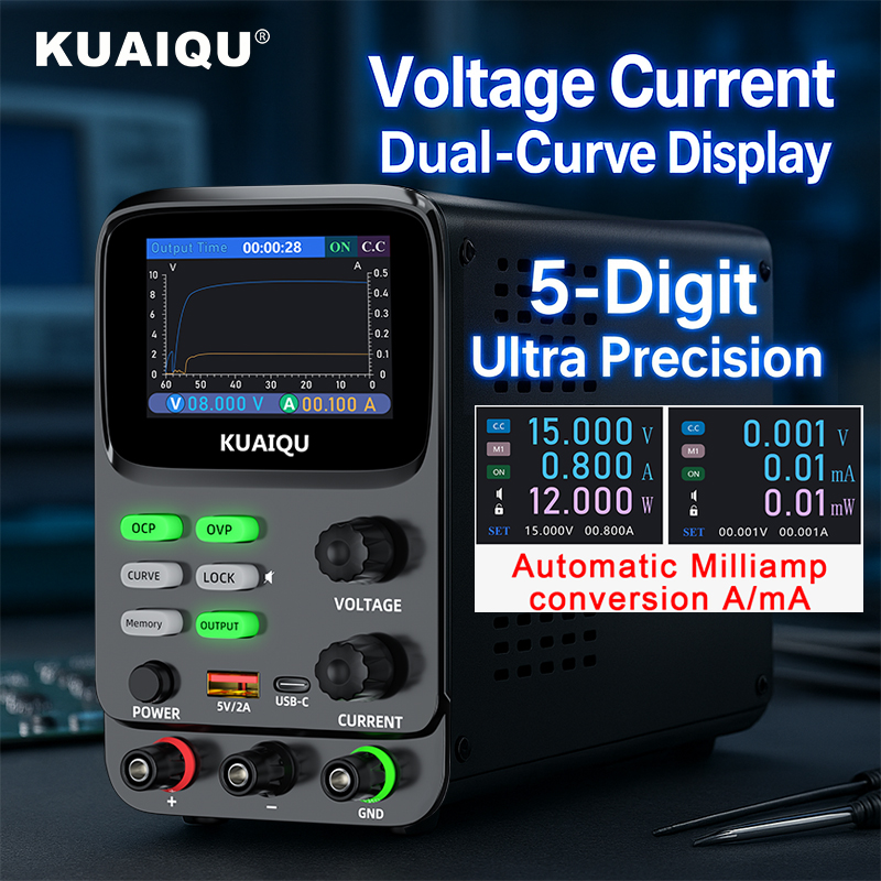 High Precision Dc Power Supply 30V 10A - KUAIQU 5-Digit Ultra Precision Alimentazione regolabile