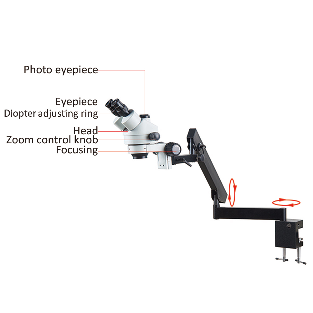 Morsetto Connettore Articolato - Trinocular Stereo Microscope 7X-45X recensione e prezzo