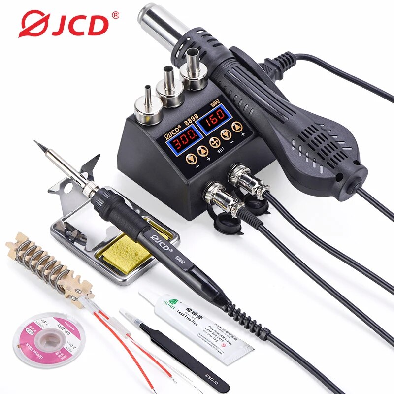 JCD 8898 stazione di saldatura - 2 In 1 Soldering Rework Station 750W recensione e prezzo