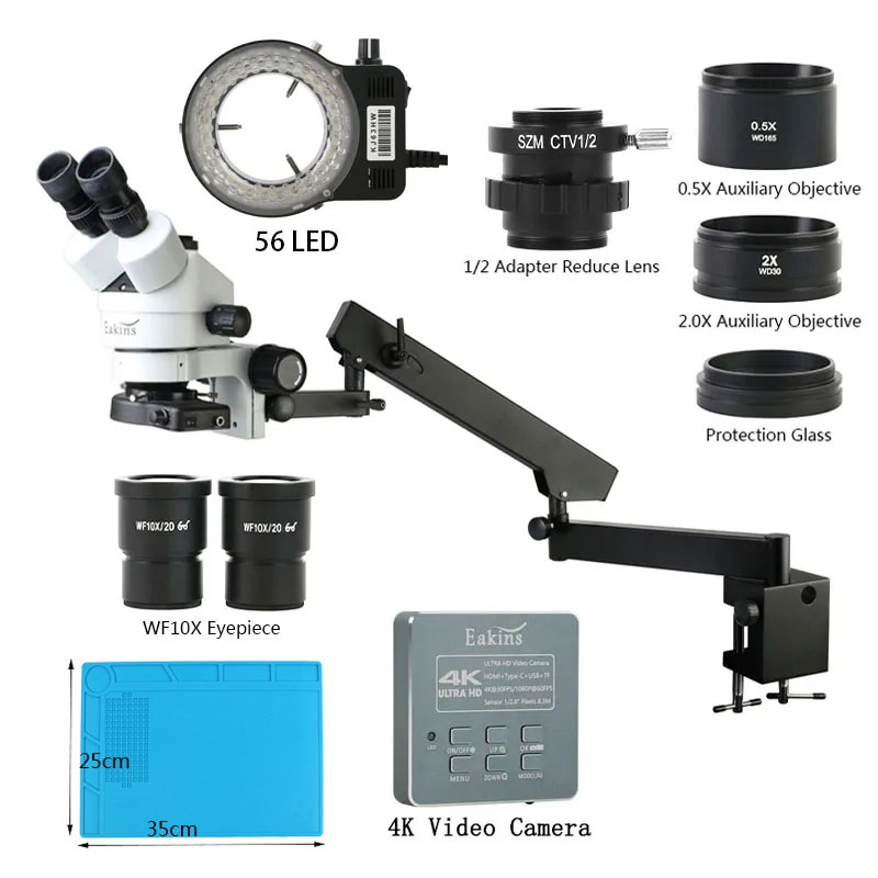 Microscopio stereo trinoculare - Simul-Focal Industrial Microscope 4K Hdmi recensione e prezzo